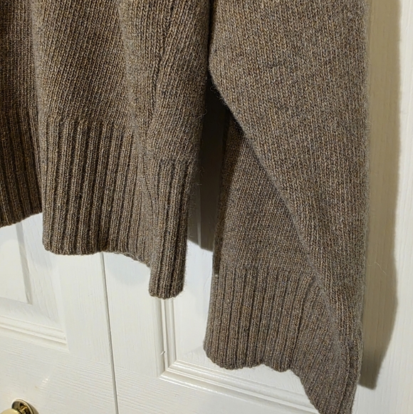 Bianco & Blu Cashmere And Wool Blend    Mock Neck Tan Italian Made Sweater XL - Picture 7 of 7